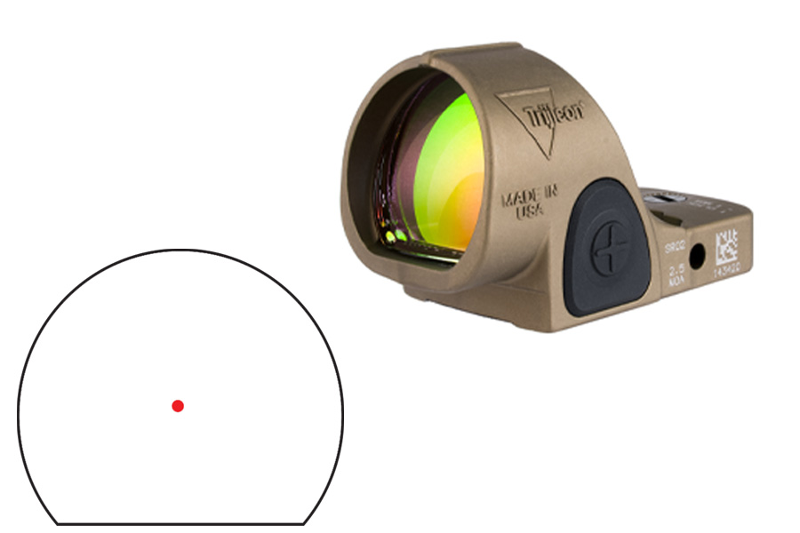 TRIJICON SRO Red Dot Sight MOA with Adjustable LED Coyote Brown Anodiz